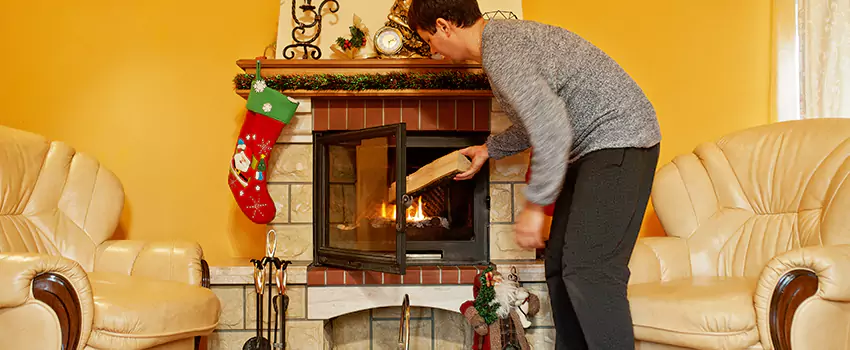 Rusted Metal Fireplace Restoration in Clive, Iowa